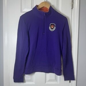 Clemson‎ Womens Medium 1/4 Zip Sweatshirt Tigers Paw PINK Victoria's Secret